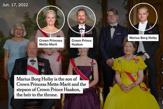 挪威王室不太平：王储妃深陷爱泼斯坦丑闻 其子涉强奸